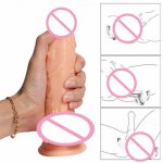 Soft Realistic Dildo Bendable Penis w/ Strong Suction Cup Sex Toy Waterproof