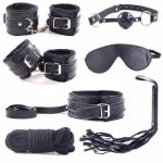 Sex Toy for Couples BDSM Bondage Toy Kit Flirt Games Handcuffs Clamps Whip Spanking rope Blindfold