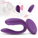Female Sucking Vibrator Double Vibration Clitoris Vagina Masturbator Sex Toys Soft Dildo U-Shaped Clit Stimulator Erotic Sex Toy
