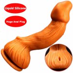 Super Huge Anal Plug Realistic Silicone Penis Butt Plug Anus Expansion Stimulator Prostate Massager Erotic Anal Sex Toys For Men