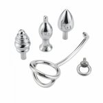 Dual Purpose Anal Plug Penis Bondage Stainless Steel Material Couple Sex Games Anal Massage Toys Sex Anal Expand Hook