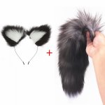 Fox, Plush Anal Plug Fox Tail Animal Ears Sexy Butt Bead Plug Insert Stopper Sex Toys For Woman Couples Roleplay Accessories Products