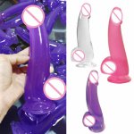 Bent Dildo Realistic Penis Strong Suction Cup Dildo Female Masturbator Clitoris Stimulator Sex Toys For Women Lesbian Dick
