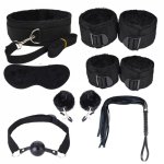 BDSM Set Sex Toys for Couple Goods for Adult Games Sex Kit Bondage Rope Handcuffs Erotic Nipple Gag Whip Porno Toys 18 for Girls