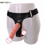 Zerosky, Double Dildo Strapon Adult Sex toy For Women Anal Plug Ultra Elastic Harness Strap On Dildo Lesbian Couples Sex Products Zerosky