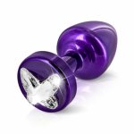 Diogol, Zdobiony plug analny - Diogol Anni R Butt Plug Butterfly Purple 25 mm Motyl Fioletowy