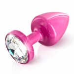 Zdobiony plug analny - Diogol Anni Butt Plug Round Pink 30 mm Okrągły Różowy