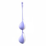 Wibrujące dwukolorowe kulki stymulujące Vibe Therapy – Terah Purple fioletowo białe