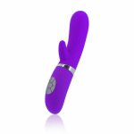 Maia, Wibrator ze stymulatorem - Maia Toys Vibrator with Clit Stem Neon Purple