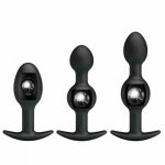 Ins, 3pcs/set Large medium small silicone anal plug with ball sex butt insert gay anus sex toys product