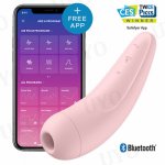 Satisfyer CURVY 2+  Bluetooth free app remote control vibrator for women clitoris sucker Stimulator Female masturbation sex toys
