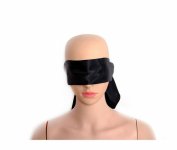 Female adult supplies blindfold black cloth binding handcuffs with ribbon silk slip fun eye mask wholesale