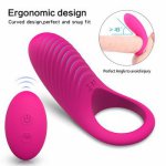 товары для взрослых секс игрушки sexoshop Male Rechargable Waterproof Rechargeable Vibrating Penis Ring Vibrator Sex Toy