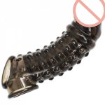 Condoms With Spine For Dildo Extender Reusable Penis Sleeve Penis Enlargement Condom For Male And Female Masturbation