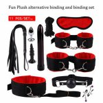 Sexy Lingerie PU Leather bdsm Bondage Set Sex Hand Cuffs Footcuff Whip Rope Blindfold Erotic Sex Toys intimate goods