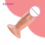VETIRY Soft Dildo Female Masturbators Vagina Massager Artificial Penis Anal Plug With Sucker Adult Sex Toys For Women
