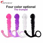 Worease Solid Candy Color Silicone Anal Dildo No Vibrator Anal Bead Plug G Spot Butt Plug Masturbation Anal Sex Toys for Couples