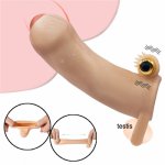Man Vibrating Pump Penis Enlargement Enlarger Reusable Scrotum Manacle Penis Sleeve Cock Ring Delay Ejaculation Sex Toys for Men