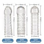 Dick Sleeve Male Cock Enlarge Condoms Silicone Reusable Penis Sleeve Extender Sex Toys For Men Dildo Enhancer Delay Ejaculation