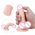 Realistic Dildo Skin Silicone Penis for Women 135*26mm Small Penis With Suction Cup Artificial Penis Female Masturbator Sex Toys