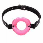 Couples Erotic Blowjob Lips O-Ring Gag Leather BDSM Bondage Adult Games Slave Restraints Open Mouth Gag Fetish Sex Toys