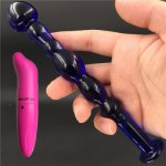 2 Pcs/Lot Vibrator And real photo glass dildo anal plug butt sex toys sex big vaginal for man and women Sex products
