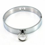 New BDSM Toys Female Stainless Steel Metal Neck Collar Sex Slave Role Play Necklace For Women Fetish Restraint Bondage Ring