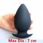 Silicone Huge Anal Butt Plug Anus Beads Stimulator In Adult Games For Couples , Erotic Sex Toys For Women And Men - Dia 7 cm