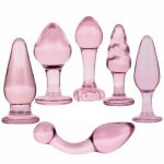 Sex Toys Anal Plug High Borosilicate Explosion-proof Glass Smooth Crystal Butt Plug Tail Jewelry for Women Man Couples SexoShop