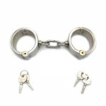 Black Emperor Stainless Steel Round Lock Handcuffs adult erotica products adult fun toy handcuffs