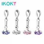 IKOKY Anal Toys Sex Toys For Woman Men Butt Plug  Metal Anal Plug Butt Stimulation  Prostate Massager Moon Shape Jewelry