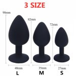 Silicone Anal Plug Removable Jewel Decoration Butt Plug Sex Toys Prostate Massager Anus Toys For Women Man Couple Gay tail plug