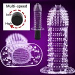 Reusable Condom Penis Enlargement Condoms for Men Dick Extension Sleeves for Adults Erotic Sex Intimate Goods Anal Vibrator Shop