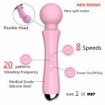 Silicone Powerful 8 speed clitoris stimulator for Women USB Charge AV Magic Wand Vibrator Adult Masturbator Sex Toys for Woman