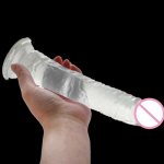 Realistic Dildo for Woman Soft Jelly Suction Cup Penis Anal Butt Plug Crystal Dildo Sex Toy No Vibrator Female Colorful Erotic