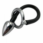 Stainless Steel Cock Ring Penis Ring with Anal Plug Prostate Massage Chastity Cage Cock Cage Penis Delay Rings Sex Toys for Men