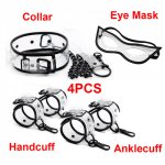 Manyjoy Sex Bondage Woman Slave Restraint Adult Games Sex Toys for Couples Handcuffs Anklecuff Neck Collar Blindfold Mask