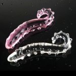 Hippocampus Dildo Glass Transparent 15.5*3.6CM Anal Masturbation Massage Stick Adults Sex Games Toys Climax Glass Dildo