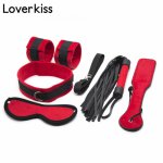 Loverkiss 5pcs/kit Comfortable Sex Adult Games Trainer Sex Bdsm Bondage Slave Sex Toys Set,Sex Bondage Set,Fetish Bdsm Set