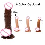4 Color Realistic Dildo Strong Suction Cup Dildo Flexible Penis Silicone Male Artificial Fake Dildos Cock Adult Sex Products