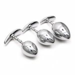 Stainless Steel Round Dildo Diamond Pull Beads Butt Plug Stimulation G-point Masturbator Adult Couples Sex Toys