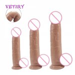 Skin Feeling Realistic Dildo soft Liquid Huge Big Penis With Suction Cup Sex Toys for Woman Strapon Female Masturbation S/M/L