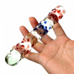 Crystal Glass Magic Wand Female Erotic Masturbation Device Transparen Crystal Simulation Penis Femal Adult Toy Sex Toys for Woma