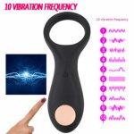 Man Nuo Vibrating Penis Ring USB rechargeable Cock Ring Silicone Massager Delay Time Penis Enlargement Pump Sex Toys for Male