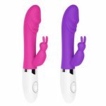 Pink Rabbit Vibrator Rotating 6 Mode Dildo Vibrator G Spot Clitoris Stimulator