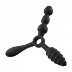 Large size silicone anal beads butt plug stimulation ball dildo prostate massage fake penis G spot Sex toy