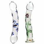 New long Glass Anal Dildo Glass Pull Bead Anal Plug Anal Expander Butt Plug G point Crystal Rod Masturbation Sex Toy For Couples