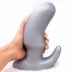 Silver Horn Butt Plug Super Expanding Anal Dilator Huge Vaginal Plugs Sex Toys Dual-density Prostate Massage Anus Dilation