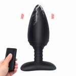 10M Remote Control E-stim Anal Plug 10 Speeds Vibrator 5 Frequency Electric Shock Anal Sex Toys Tens Prostate Massager