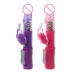 Dual Motors G-spot Vibrator with Rotating Bead Clitoral Stimulator Massager Adult Sex Toy